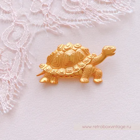 JJ / JONET JEWELRY Брошь "Золотая черепаха"