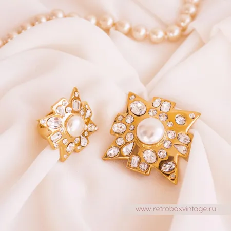 KJL / KENNETH J LANE Кольцо «Мальтийский жемчужный крест»