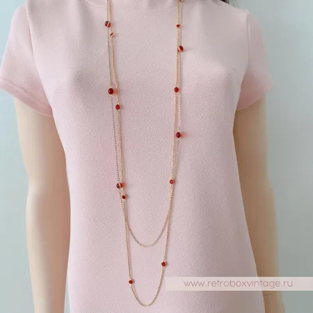 Нить с безелями «Алый цвет» NO NAME 