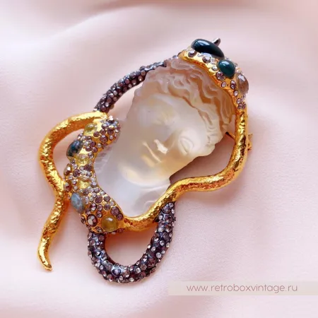 ALEXIS BITTAR Брошь «Медуза камея»