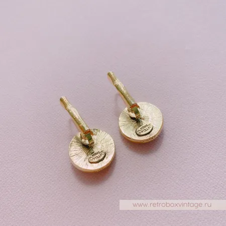 KIRKS FOLLY Серьги «Лунная гладь воды: фиолетовые в золоте»