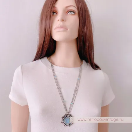 SWEET ROMANCE Кулон на цепочках с бусинами «Лунные кружева»