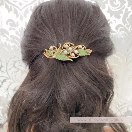 SWEET ROMANCE Заколка-автомат «Жемчужные ландыши»