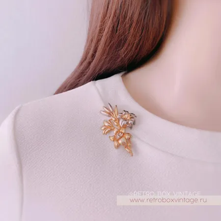 MMA Брошь-кулон «Букет лилий»