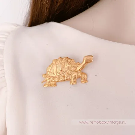 JJ / JONET JEWELRY Брошь "Золотая черепаха"