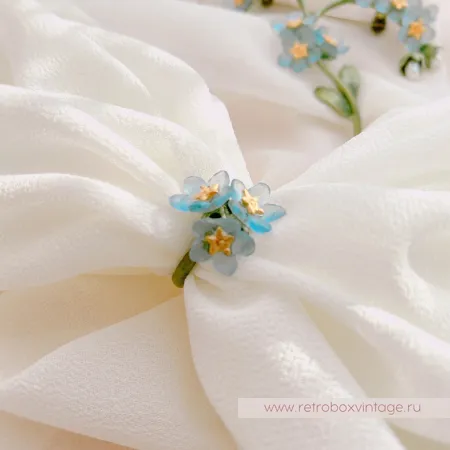 MICHAEL MICHAUD Кольцо "Три голубых незабудки"