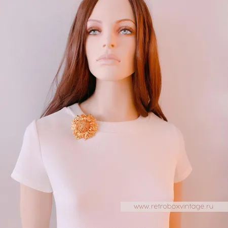 MONET Брошь «Золотой подсолнух»