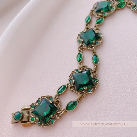 SWEET ROMANCE Браслет «Клеопатра: изумрудные в бронзе»