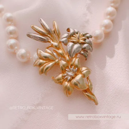 MMA Брошь-кулон «Букет лилий»