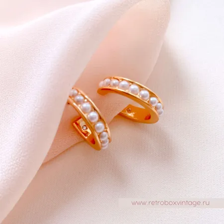 TALBOTS Серьги-конго "Жемчужные кольца"