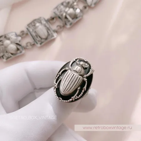 SWEET ROMANCE Кольцо «Скарабей: серебро»