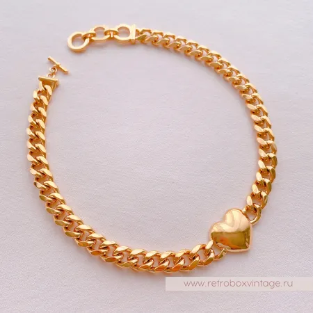 UVELINA Ожерелье-цепь "Золотое сердце"