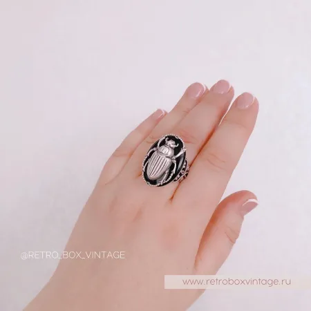 SWEET ROMANCE Кольцо «Скарабей: серебро»