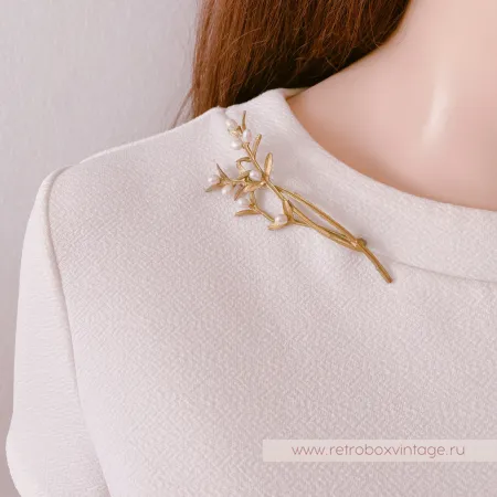 MICHAEL MICHAUD Брошь "Ароматные травы: с натуральным жемчугом"