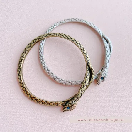 SWEET ROMANCE Браслет-обруч «Змея-хранительница: серебро»