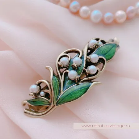 SWEET ROMANCE Заколка-автомат «Жемчужные ландыши»