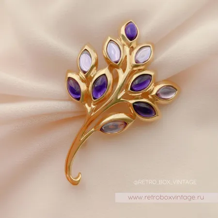 TRIFARI Брошь «Фиолетовая веточка»