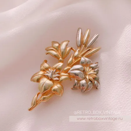 MMA Брошь-кулон «Букет лилий»