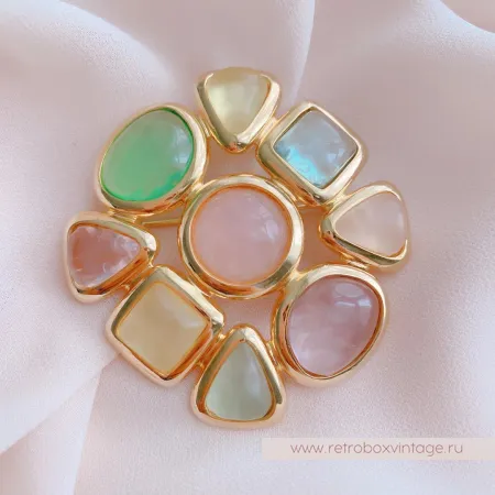 JOAN RIVERS Комплект «Шанель-пастель» (брошь и серьги)