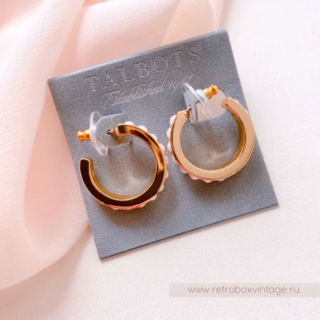 TALBOTS Серьги-конго "Жемчужные кольца"