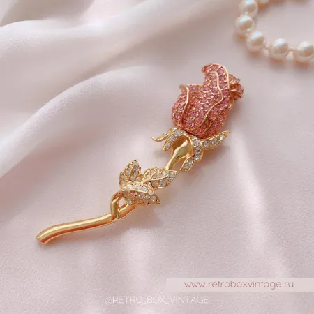 NOLAN MILLER Брошь «Нежная кристальная роза»