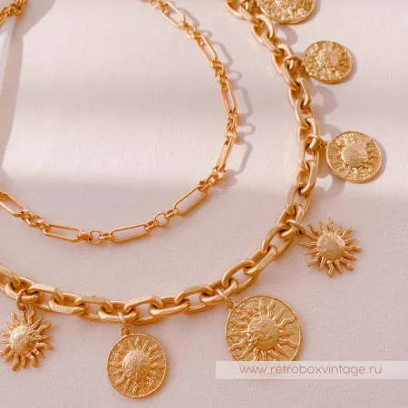 ZARA Комплект цепей "Золотые боги Солнца"