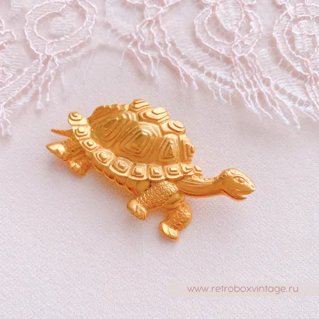 JJ / JONET JEWELRY Брошь "Золотая черепаха"
