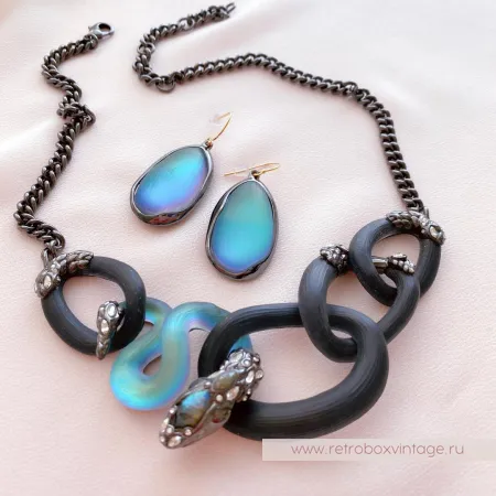 ALEXIS BITTAR Комплект «Магические имперские змеи: колье и серьги»