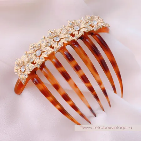 KIRKS FOLLY Гребень для волос «Золотые цветы»