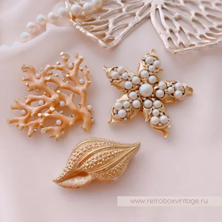 ST.JOHN Брошь «Кораллы»