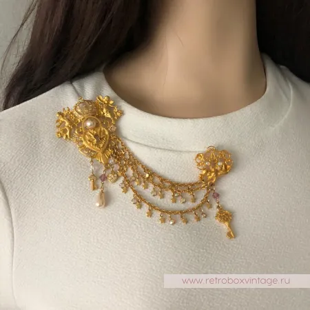 KIRKS FOLLY Брошь-шатлен «Ключи к сердцу»