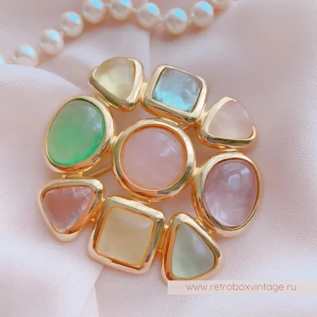 JOAN RIVERS Комплект «Шанель-пастель» (брошь и серьги)