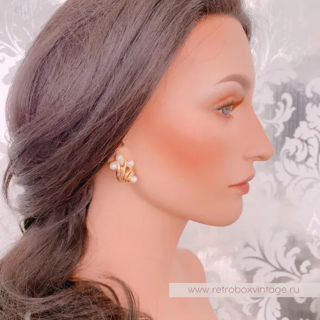 TRIFARI Комплект «Жемчужный: ожерелье и клипсы»