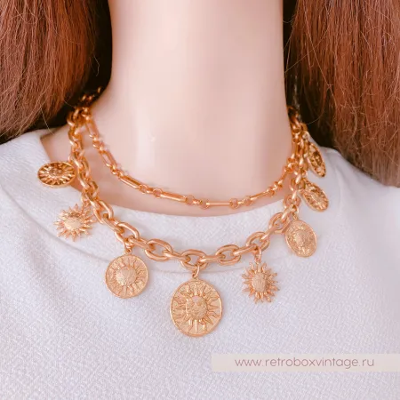 ZARA Комплект цепей "Золотые боги Солнца"