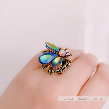 SWEET ROMANCE Кольцо «Радужная пчелка»