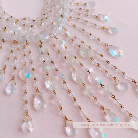 JOAN RIVERS Ожерелье "Хрустальный водопад" с сиянием Aurura Borealis