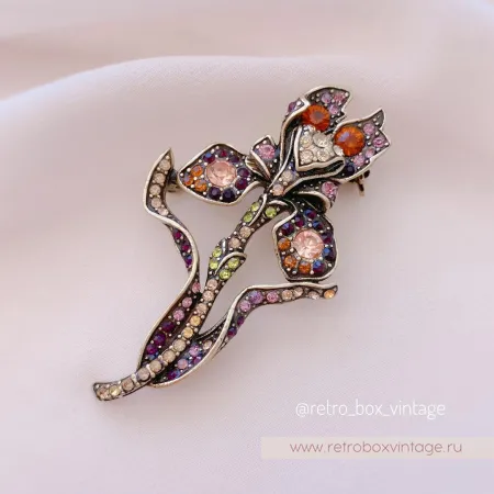 HEIDI DAUS Брошь «Кристальный ирис»