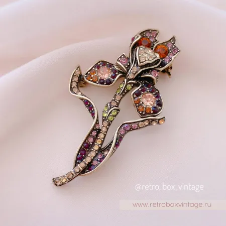 HEIDI DAUS Брошь «Кристальный ирис»