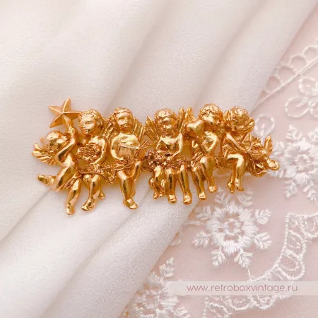 EDGAR BEREBI Брошь «Ангелы любви: золото»