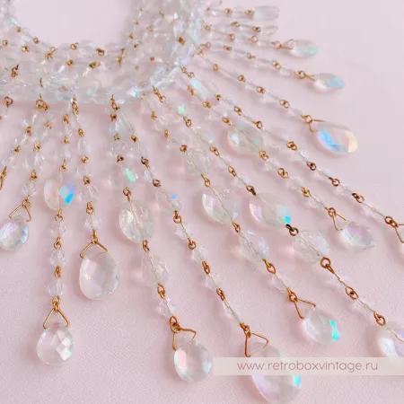 JOAN RIVERS Ожерелье "Хрустальный водопад" с сиянием Aurura Borealis