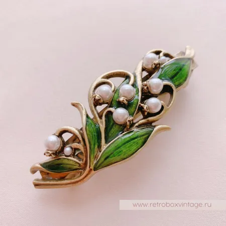 SWEET ROMANCE Заколка-автомат «Жемчужные ландыши»