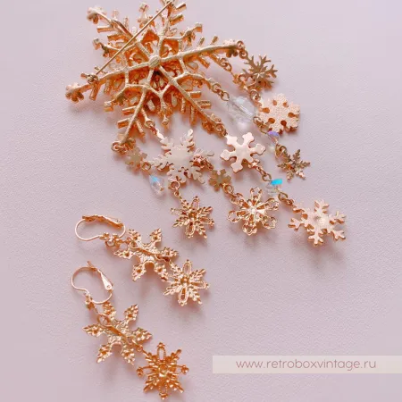 KIRKS FOLLY Брошь и серьги «Метелица»