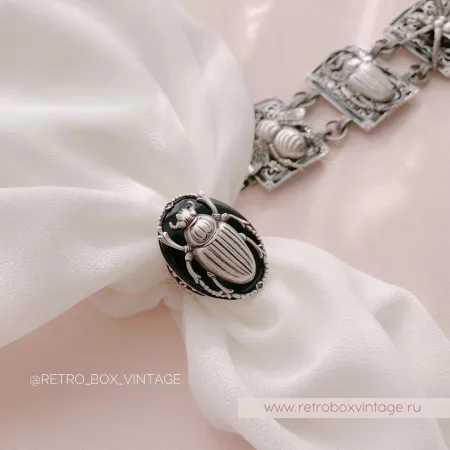 SWEET ROMANCE Кольцо «Скарабей: серебро»