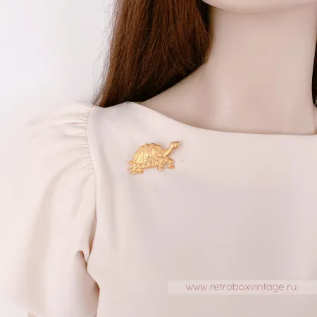 JJ / JONET JEWELRY Брошь "Золотая черепаха"