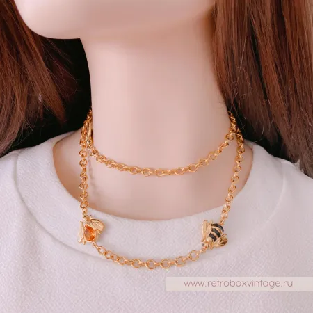 JOAN RIVERS Ожерелье «Сладость меда с пчелками»