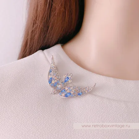 NOLAN MILLER Брошь «Синяя птица мечты»