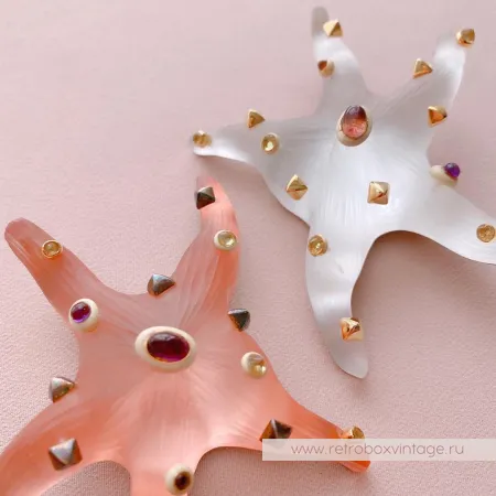 ALEXIS BITTAR Брошь «Морская звезда: белая»