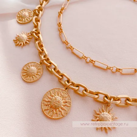 ZARA Комплект цепей "Золотые боги Солнца"