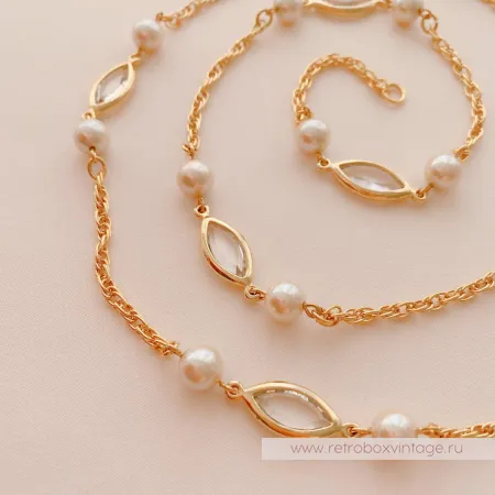 TRIFARI Комплект «Жемчужный: ожерелье и клипсы»