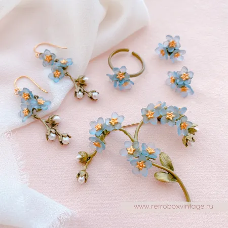 MICHAEL MICHAUD Кольцо "Три голубых незабудки"